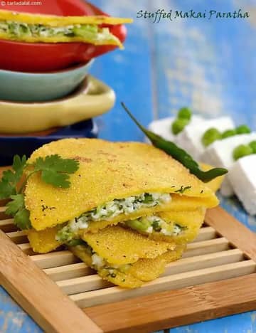 Stuffed Makai Paratha ( Gluten Free) Recipe