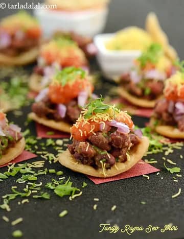 Tangy Rajma Sev Puri Recipe