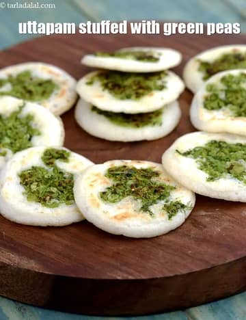Uttapam Stuffed With Green Peas Recipe