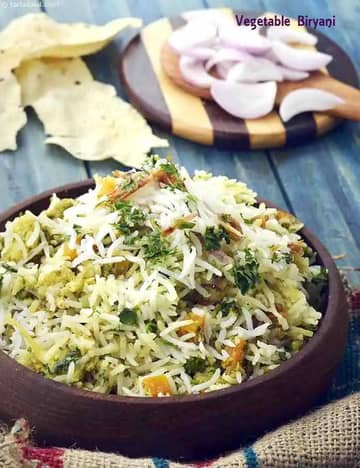Vegetable Biryani Recipe (Microwave)
