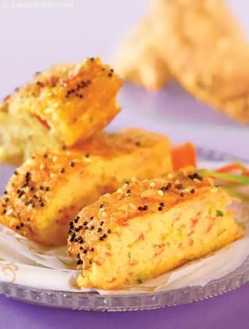 Vegetable Handva ( Microwave ) Recipe