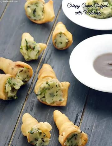 Crispy Cones Stuffed With Potatoes Recipe