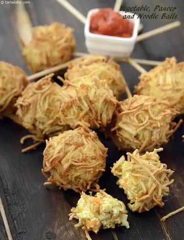 Vegetable Recipe (Paneer And Noodle Balls)