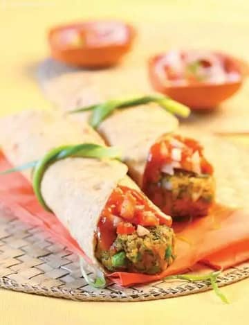 Vegetable Shikampuri Kebab Roll ( Wraps And Rolls) Recipe