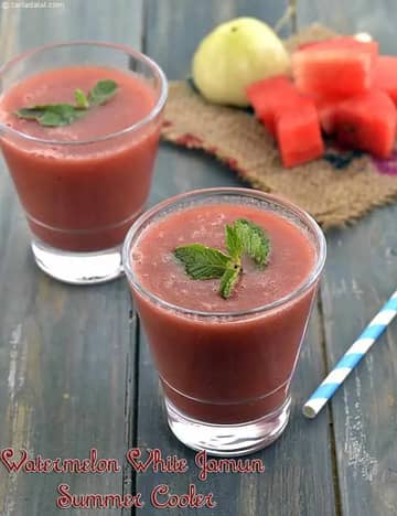 Watermelon White Jamun Summer Cooler Recipe