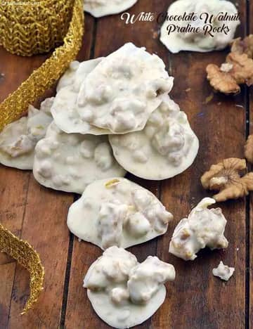 White Chocolate Walnut Praline Rocks Recipe