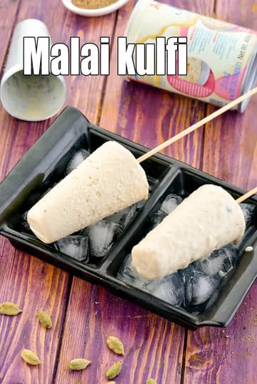 Malai Kulfi Recipe (Malai Kulfi With Condensed Milk)