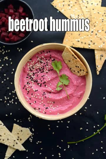 Beetroot Hummus Recipe (Indian Style Beetroot Hummus)
