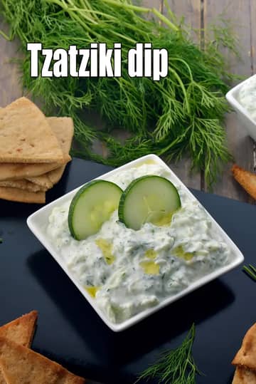 Tzatziki Dip Recipe (Lebanese Hung Curd And Cucumber Dip)