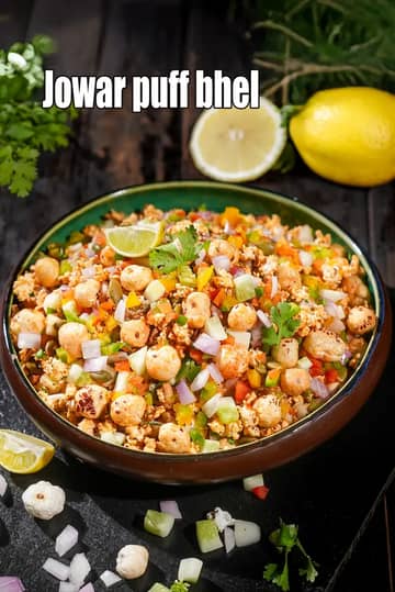 Jowar Puff Bhel Recipe (Healthy Sorghum Popcorn Bhel)