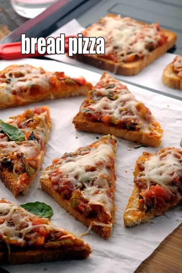 Bread Pizza Recipe (Bread Pizza In Oven)