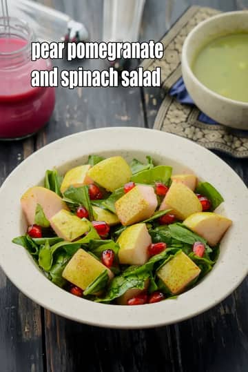 Pear Pomegranate And Spinach Salad Recipe