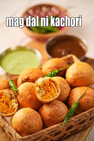 Mag Dal Ni Kachori Recipe (Gujarati Mag Dal Ni Kachori)