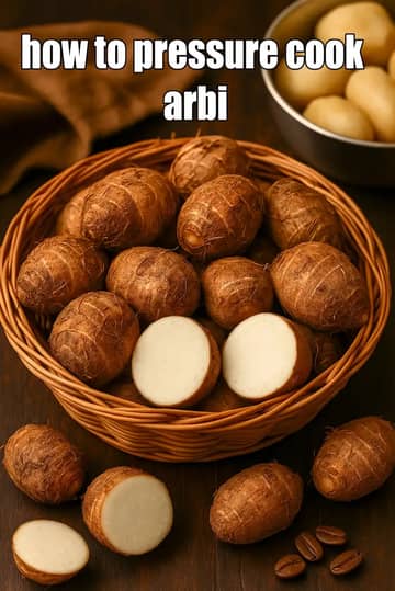 How To Pressure Cook Arbi Recipe (How To Boil Colocasia)