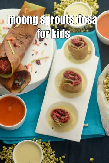 Moong Sprouts Dosa ( Baby And Toddler) Recipe (Baby Recipes)
