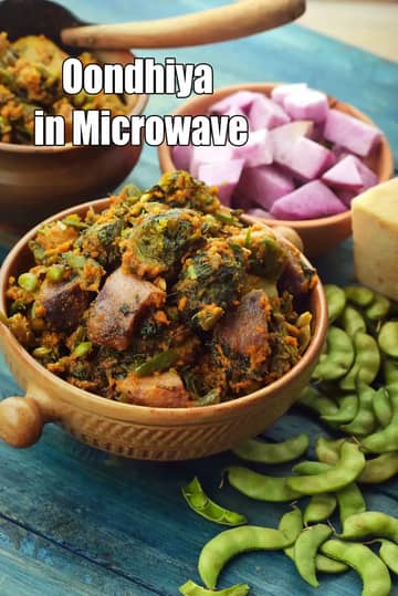 Oondhiya In The Microwave Recipe (Instant Undhiyu)