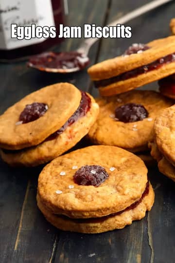 Jam Biscuits Recipe (Eggless Jam Biscuits)