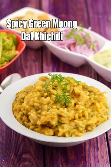 Green Moong Dal Khichdi Recipe (Moong Dal And Rice Khichdi)