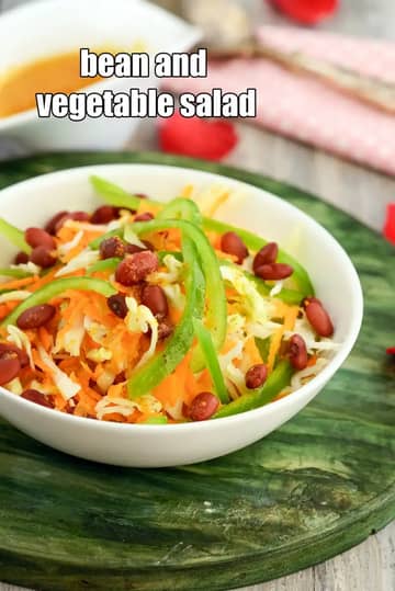 Bean And Vegetable Salad Recipe (Indian Bean Salad)