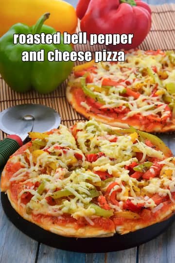 Roasted Bell Pepper And Cheese Pizza Recipe