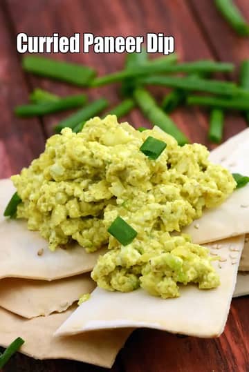 Curried Paneer Dip Recipe (Paneer Masala Dip)