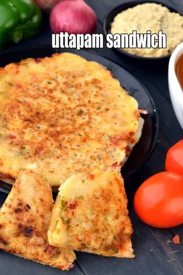 Uttapam Sandwich Recipe (Masala Uttapam Sandwich)