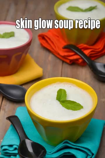 Skin Glow Soup Recipe (Cold Cucumber Mint Soup)