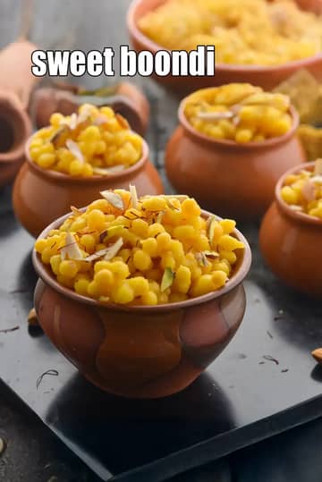 Sweet Boondi Recipe (Easy)