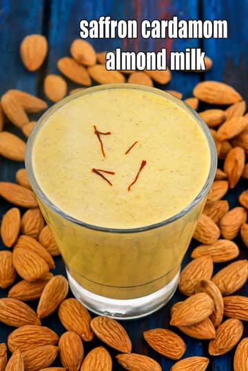 Saffron Cardamom Almond Milk Recipe