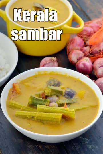 Kerala Sambar Recipe (Kerala Style Sambhar With Coconut)