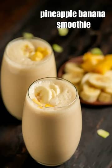 Pineapple Banana Smoothie With Ice Cream Recipe