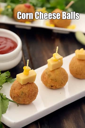 Corn Cheese Balls Recipe (How To Make Cheese Corn Balls)