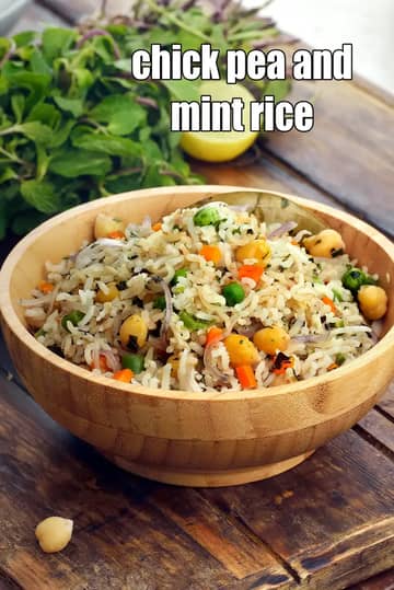 Chick Pea And Mint Rice Recipe (Healthy Chana Pulao)
