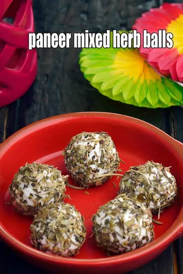 Paneer Mixed Herb Balls Recipe