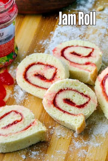 Jam Roll Recipe (Jam Swiss Roll)
