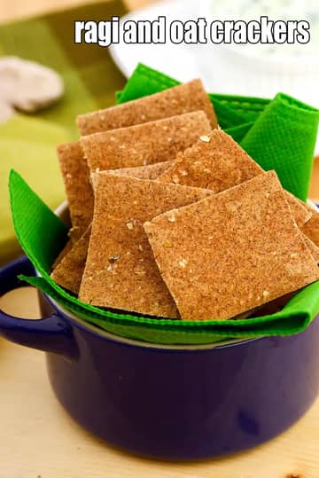 Ragi And Oat Crackers Recipe (Nachni Low Cal Crackers)