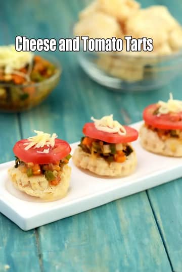 Cheese And Tomato Tarts ( Finger Foods For Kids ) Recipe