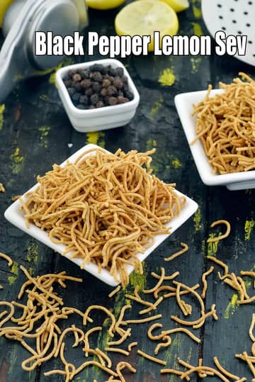 Black Pepper Lemon Sev Recipe (Chatpata Lemon Sev)