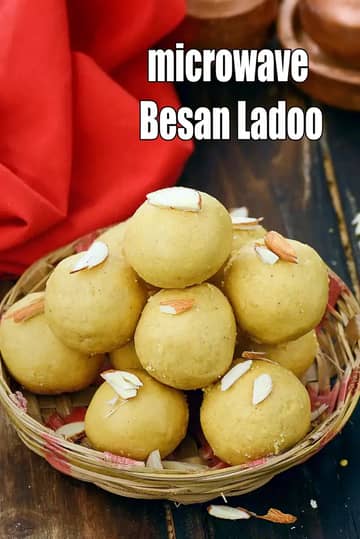 Microwave Besan Ladoo Recipe (No-Cook Besan Ladoo)