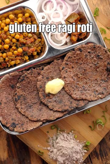 Gluten Free Ragi Roti Recipe (Ragi Roti)