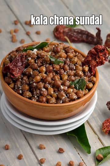 Kala Chana Sundal Recipe (Black Channa Sundal)