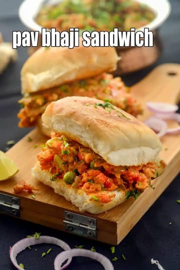 Pav Bhaji Sandwich Recipe (Leftover Pav Bhaji Sandwich)