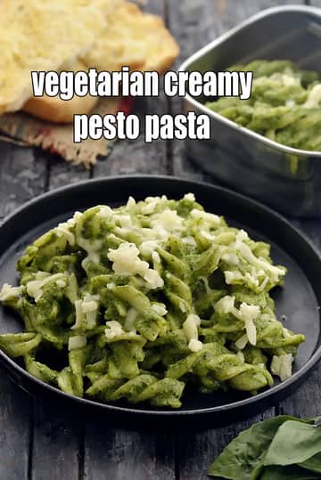 Vegetarian Creamy Pesto Pasta Recipe