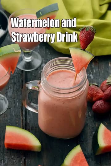 Watermelon And Strawberry Drink Recipe