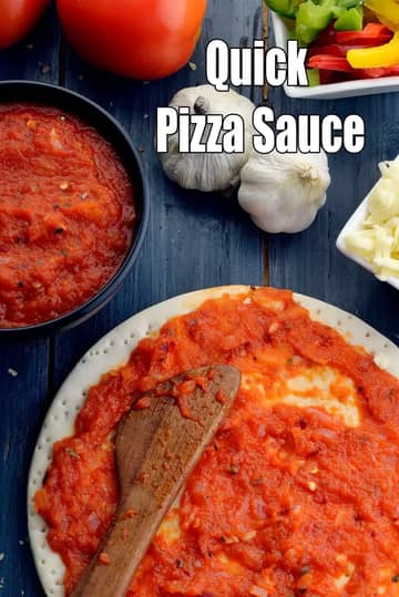 Quick Pizza Sauce Recipe (Indian Homemade Pizza Sauce)
