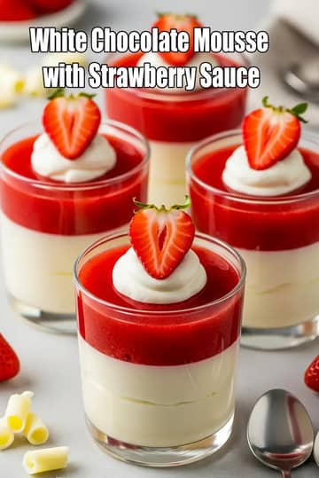 White Chocolate Mousse With Strawberry Sauce Recipe