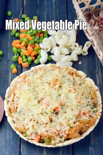 Mixed Vegetable Pie Recipe (Indian Baked Pie)