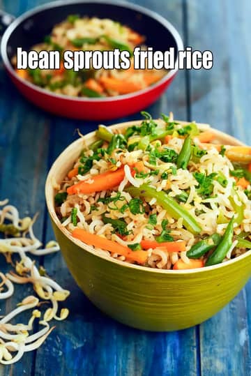 Bean Sprouts Fried Rice Recipe (Healthy Fried Rice)