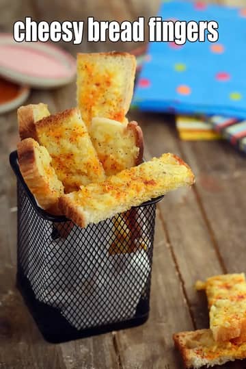 Cheesy Bread Fingers Recipe (Indian Style Cheese Fingers)
