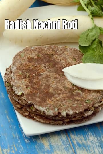 Mooli Nachni Roti Recipe (Healthy Radish Nachni Roti)